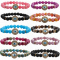 MIENTER 2023 Fashion Beaded Jewelry Women Men Natural Crystal Stone Beads Adjustable Beaded Eye Bracelet