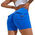 Fashionable Comfortable Peach Hip Lift Sports Pants Quick Dry Workout Clothing Elastic Waist Breathable Yoga Shorts Pocket