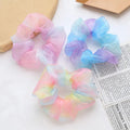 Ins Korean Colorful Organza Hair Rope Hair Scrunchies Ties Elastic Hair Ties
