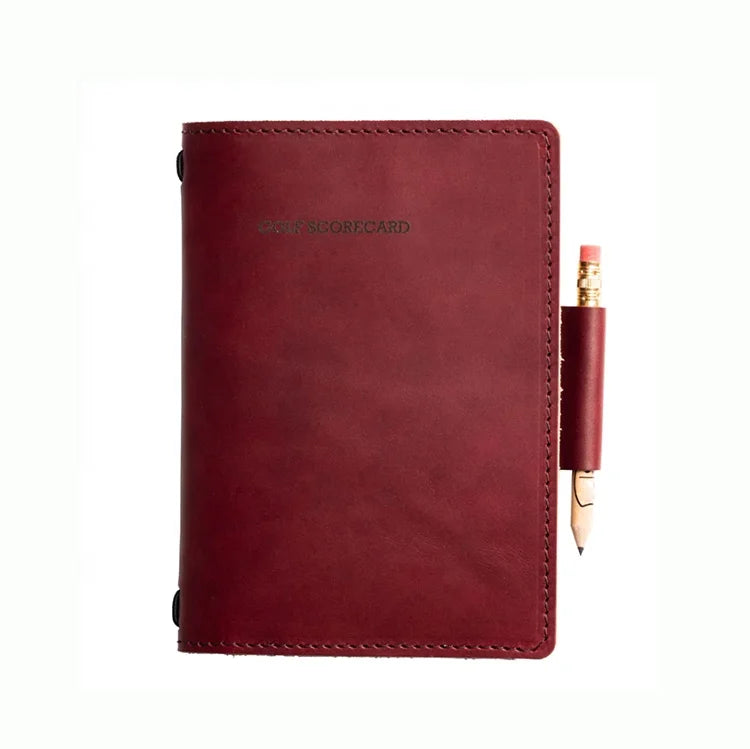 Outdoor Yardage Book Golf Accessories Leather Golf Scorecard Holder Books