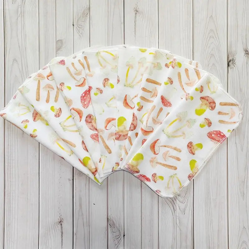 Reusable Unpaper Towels Prints Cloth Washable Cotton Flannel Napkins for Kitchen Paperless