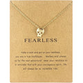 Factory Sale Greeting Card Necklace Heart Star Skull Necklace Trendy Gold Necklaces for Women Friendship Valentine's Gifts