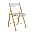 Hotel Modern Stainless Ste Wedding Transparent Crystal Chair Nordic Acrylic Stainless Steel Metal Folding Dining Chair