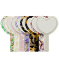 PDANY Vintage Wholesale Fashion Heart Shape Compace Mirror Eco Friendly Cellulose Acetate Handheld Customizable Mirror for Women