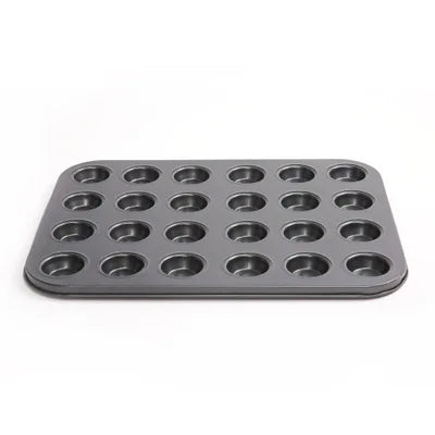 Non-Stick Carbon Steel 24 Cups Eco-Friendly CE Certified Cake Moulds Pudding Pan Muffin Pan Baking Tray