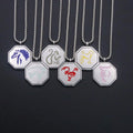 Hip Hop Trend Accessories Stainless Steel Pendant Jackie Chan Zodiac Necklace