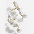 Europe and America Cross Border Steamed Bread Pearl Metal Alloy Earrings Creative Popular Ear Clip