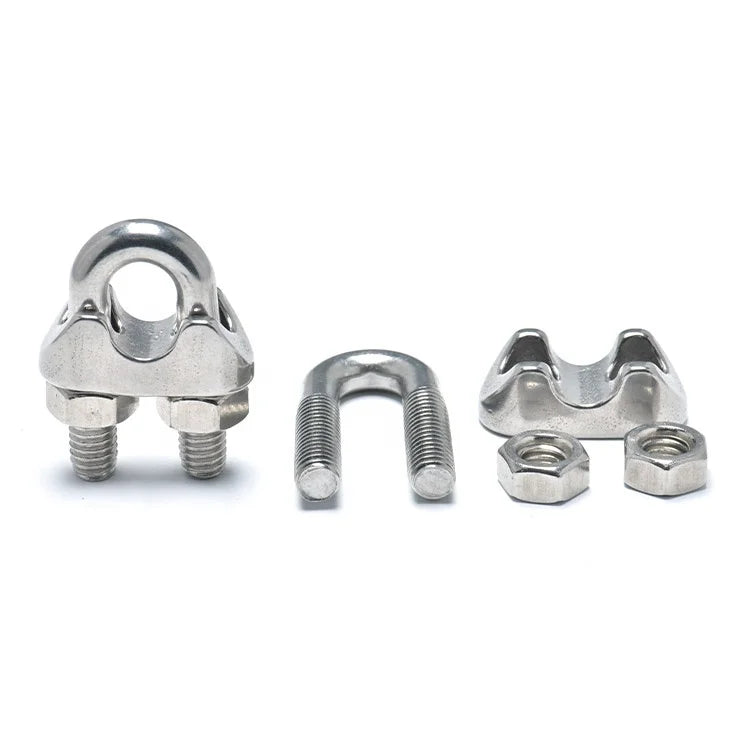 M3 U-Bolt Malleable SS304 Wire Rope Clamp DIN1142 Cable Clamp Wire Rope Clip