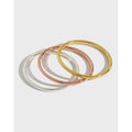 Women's 925 Sterling Silver Fine Ring 1.2mm Bezel Setting Gold Plated Smooth Surface Trendy Design Origin