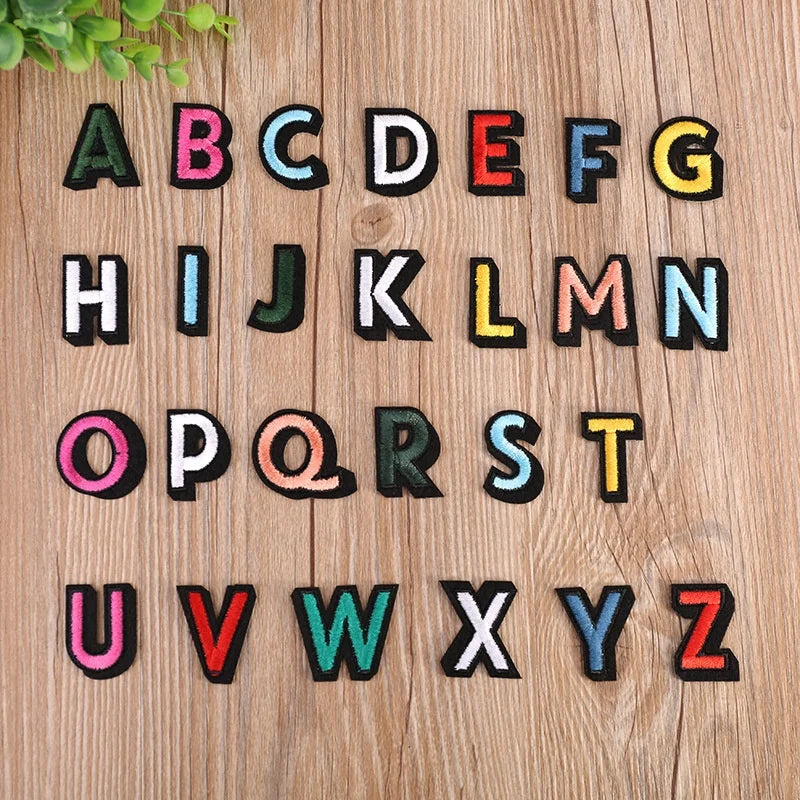 Cartoon Embroidery Decoration 26 Alphabet Denim Diy Applique