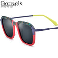 Borregls Colorful Acetate Titanium Polarized Sunglasses Men Brand Design Square Sunglasses Women Mirrored UV400 Shades 185786