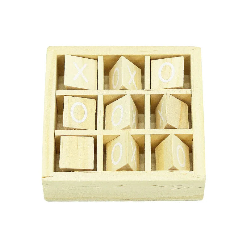 Children Indoor Puzzle Board Games Wooden Tic Tac Toe Game Table Games for Kids