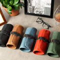 Portable 3 Slots Watches Pu Leather Watch Pouch Protective Watch Roll Travel Organizer Case Leather Band Roll-Up Bag