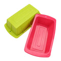 Muffin Cupcake Chocolate Fondant Molds Rectangle Silicone Soap Mold DIY Bakeware Loaf Bread Baking Dish Toast Box Cheese Box