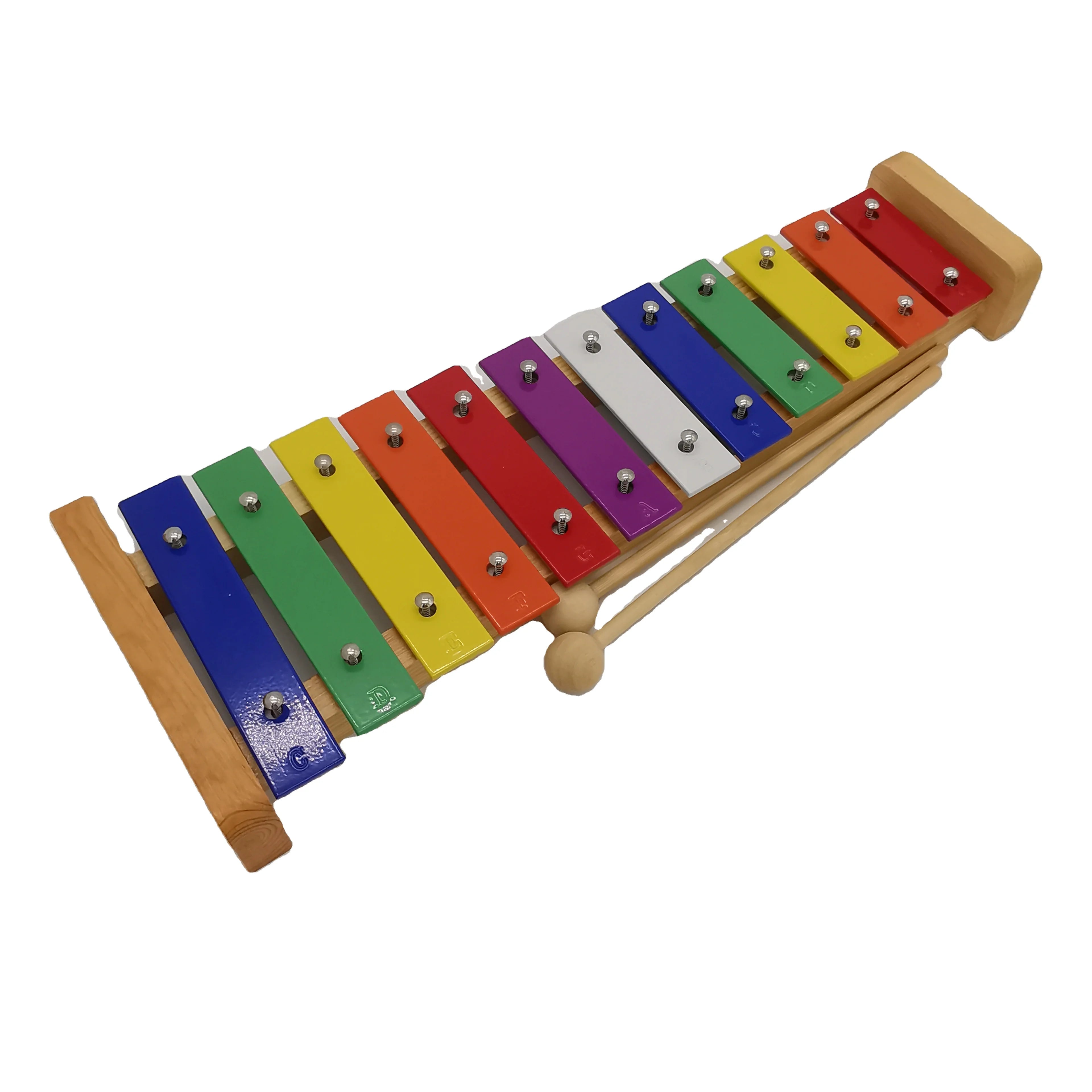 Colorful Glockenspiel Xylophone Wooden Aluminum Percussion 12 Tone Piano Xylophone toy for Sound Listening Price