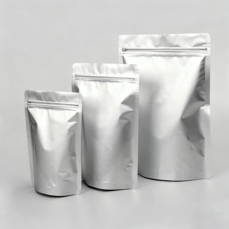 Custom Print Food Grade Aluminum Foil Stand up Pouch Resealable Zip Lock Packaging Bags for Coffee Snacks