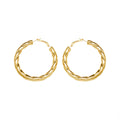 Luxury 18K Gold Earrings for Women Nuo Exaggerated Hollow Design with Titanium Steel Plating Stainless Steel Jewelry