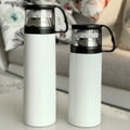 350 ml Sublimation Tumblers Blanks Double Wall Stainless Steel Sports Water Bottle Flask With Cup Lids