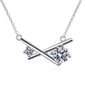 Gra Certified Vvs Moissanite X Letter Pendant Platinum Plated 925 Sterling Silver Diamond Necklace Ins Fashion Jewelry