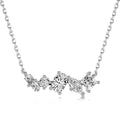 Dylam Romantic Geometric Necklaces S925 Silver Hypoallergenic Non Tarnish Bar Irregular Shape 5A Zirconia Women Pendant Necklace