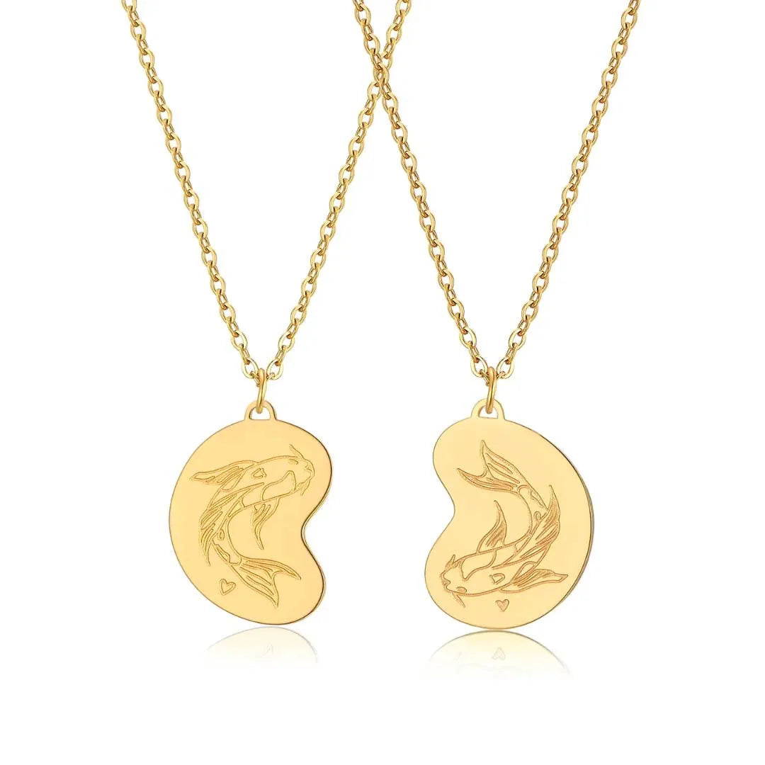 Milskye Fashion Fine Jewelry for Women 2026 14k Gold Plated 925 Silver Fish Duo Necklace