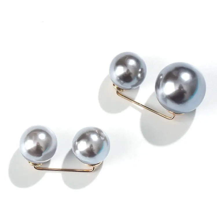 SC Wholesale Luxury Pearl Brooches Shirt Safety Pearl Buttons Fashion Multifunctional Sweater Shawl Pearl  Brooch Pins Women