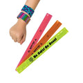 Promotional PVC Slap Bracelet Ruler Wristband Silicone Snap-on Music Gift Band Slap Wristband