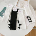 Hot Sell Japanese Female Bow Calf Socks  Summer Cotton Thin Color Slouch Socks for Women