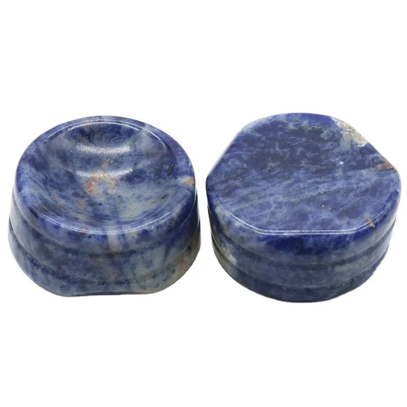 HZ Wholesale Natural Crystal Carving Mini Crystal Sodalite Ball Base Stands Crystal Sphere Holders