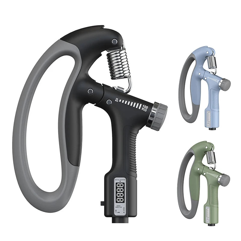 New Smart Counting Digital Adjustable 10-100 kg Forearm Exerciser Trainer Hand Grip Strengthener
