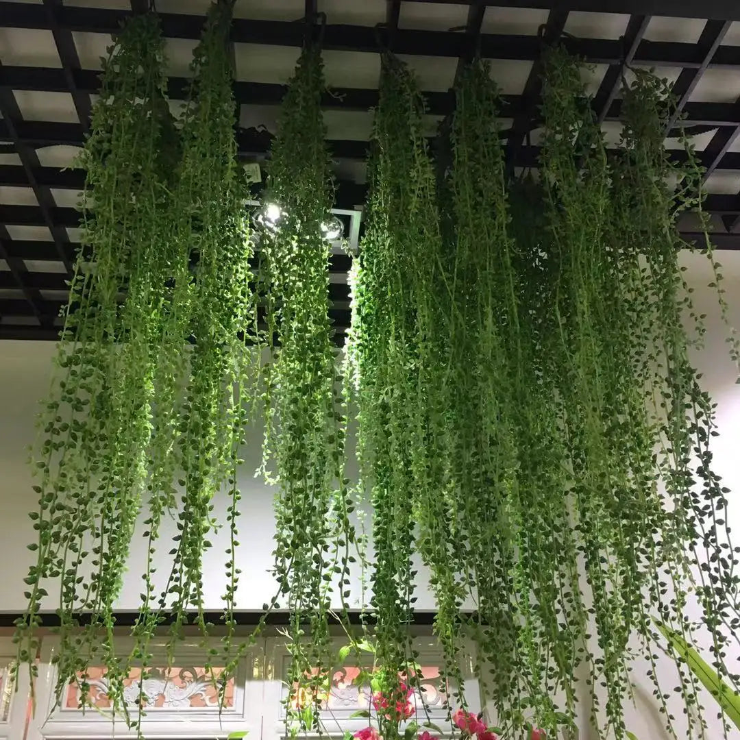 Artificial Hanging Grass Ceiling Plant Plastic Faux Garden Decoration Wall Hanging for Sale for Indoor Gardens and Ceilings