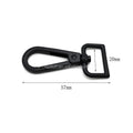 Factory 20~38mm Matte Black Metal Handbag Spring Swivel Snap Hook Clip