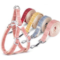 Dog Cat Harness Leash Adjustable Plaid Nylon Harness Vest Leash Puppy Small Pet Outdoor Walking Supplies