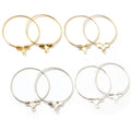 Metal Wire Loop DIY Charm Jewelry Findings Iron Hoop Earring Findings Round Drop Earring Hook Ear Wires for Women