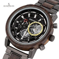 BOBO BIRD Men's Waterproof Wooden Wristwatch Japanese Movement Three-dimensional Hollow Design for Fashion Business Wholesale