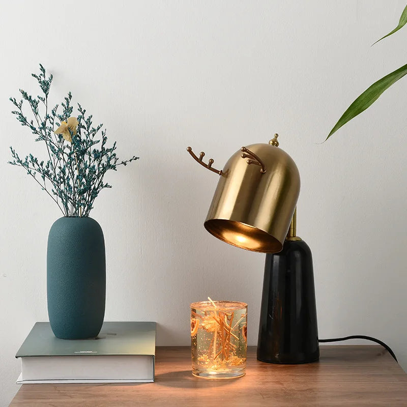 Wax Melting Light Electric Candle Warmer Lamp Marble Base Candle Warmer Bedroom Bedside Table Lamps