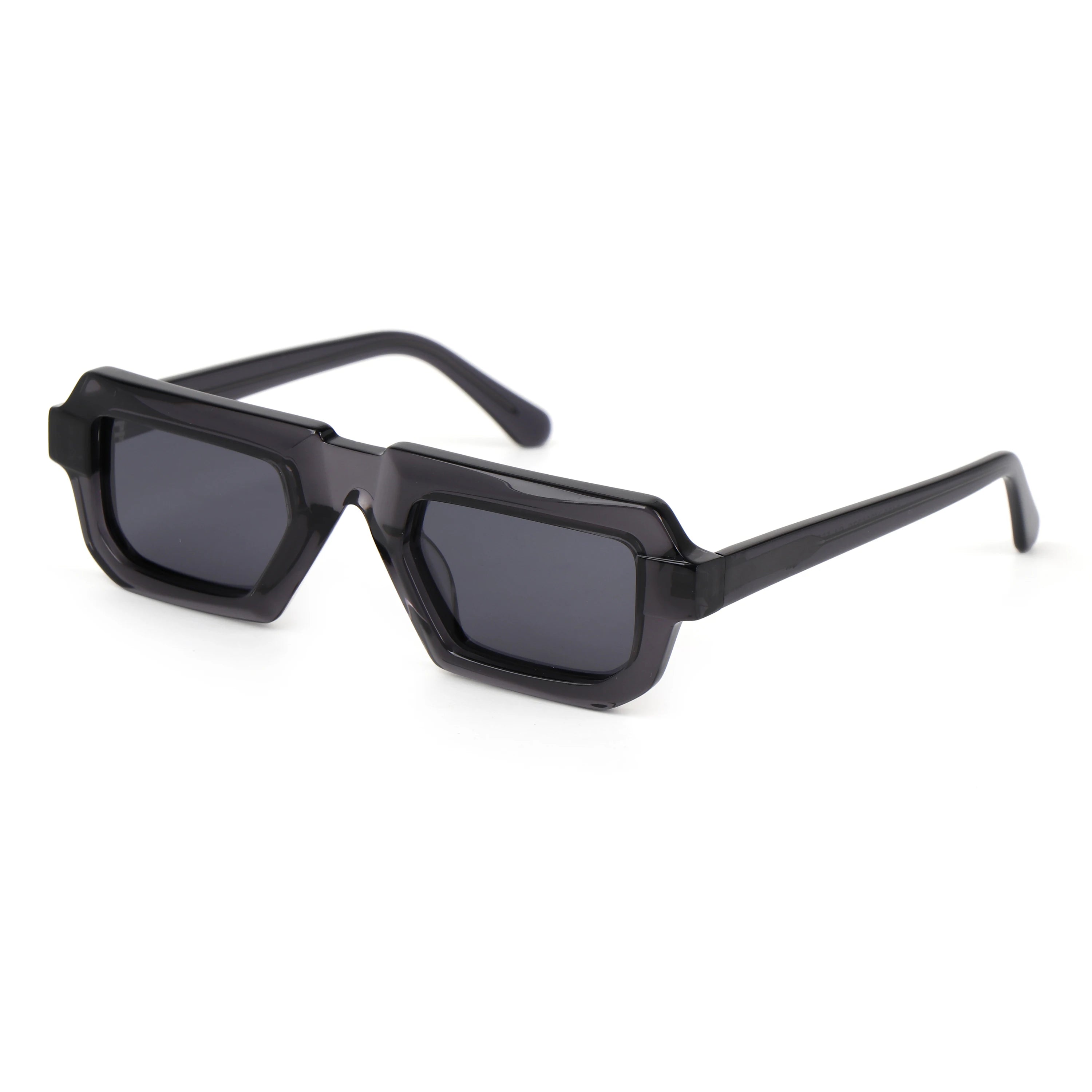 MLM Trending Custom Logo Men Square Frame Eyewear UV400 Gray Lens Acetate Polarized Sunglasses