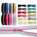 Deepeel KY458+F2-4 5# DIY Sewing Accessories Handmade Bags Cotton Clothes Luggage Colorful Zipper Slider and Resin Zippers Roll