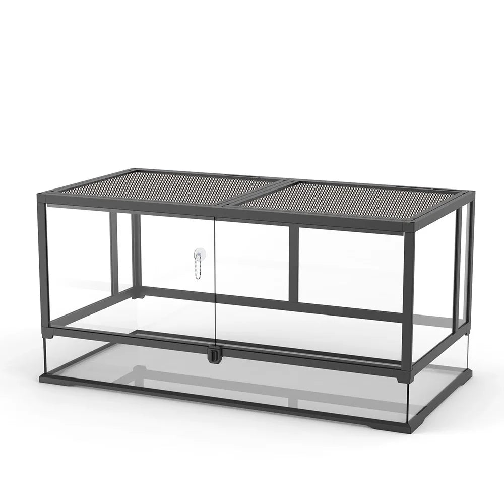 Premium Quality Detachable Glass Reptile Cage Lizard Terrarium with New Design Solid Pattern