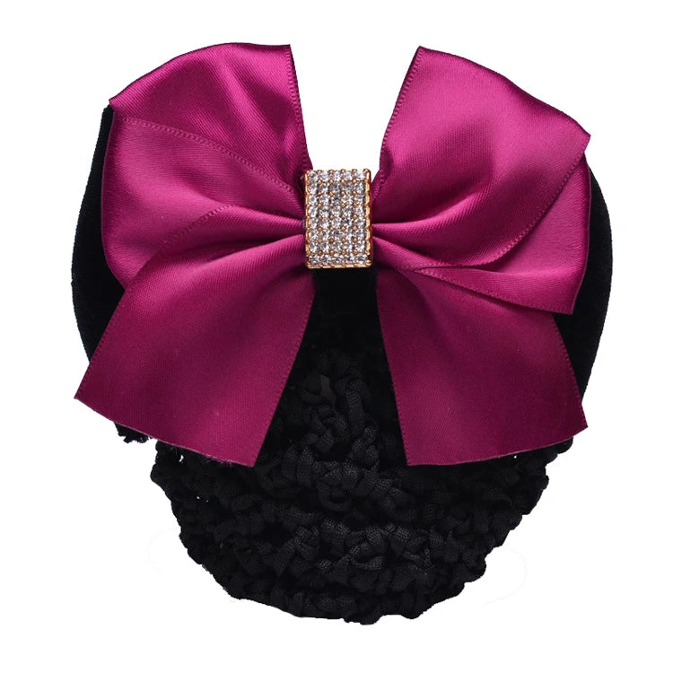 Professional Staff Hairpin with Big Bow Ribbon Clips for Waiter Ladies-Fashion Fabric Design 12cm*7.5cm JO Brand Accept OEM/ODM
