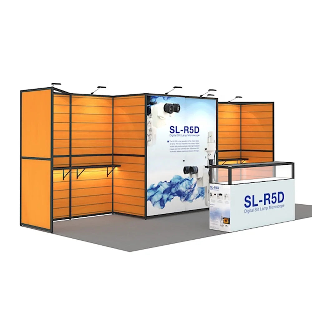 10x20ft Custom Aluminum Slat Wall Advertising Promotion Shelf Showcase Trade Show Booth Exhibition