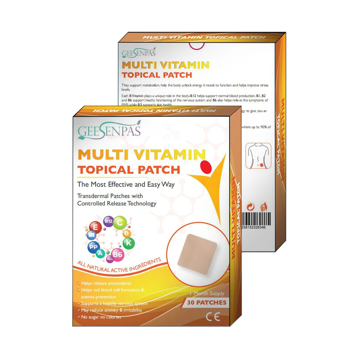 OEM Energy Multi Vitamin Topical Patch Supplements B12 Vitamin Patch