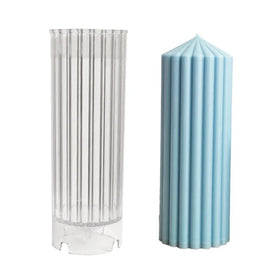 DIY Homemade Candle Making Mold Supplies for Parties Pillar Candle Mold Cylinder Rib Plastic Candle Molds