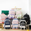5-Piece Fashionable Waterproof Multi-Functional Handbag Set Adolescent Men's Women's School Backpack Laptop Bag Zipper Closure