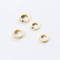 Minimalist Classic 14K Gold Stainless Steel Ear Buckle Geometry Round Ear Cuff Earrings Waterproof Hip Hop Jewelry YF3350