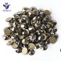 YANRUO Hematite 2088  8 Big 8 Small 16 Facets Lot of Rhinestones  Lead Free Glass Beads Strass Nail Art