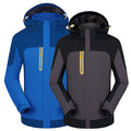 Unisex Outdoor Three-in-One Winter Jacket 0.05kg Solid Pattern Composite Fleece Detachable Inner Layer Zipper for Group Workwear