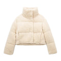 High Quality ODM Custom Ladies Short Outerwear Fleece Clothes Winter Coat Crop Puffer Jacket for Women