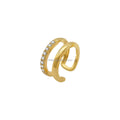 AU585 Classic Earrings 14K Real Gold Ear Clip with Zircon Popular Design for Weddings Parties Gifts Fine Jewelry Wholesale