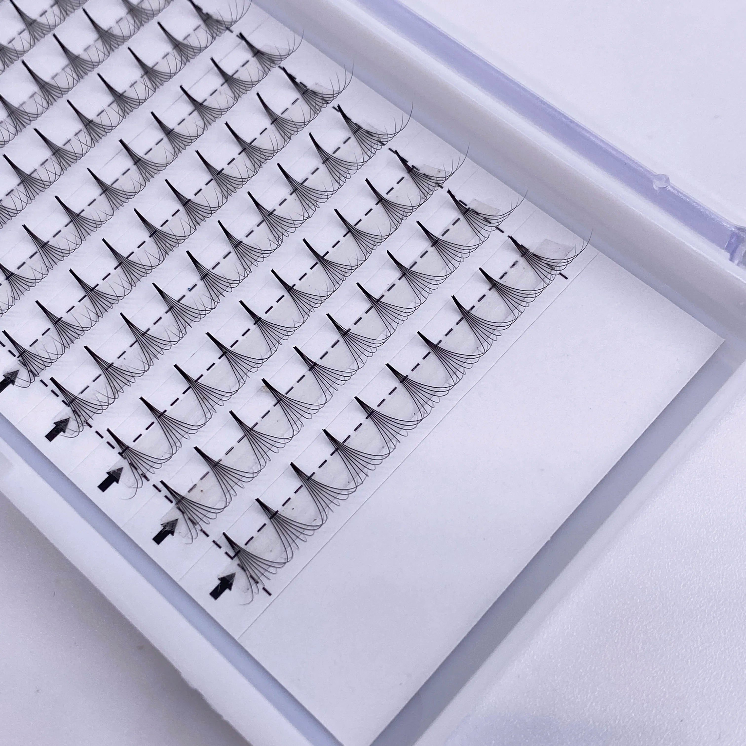 Wholesale 7D Pre-Made Russian Volume Fans Tiny Bases Eyelash Extensions  PBT Eyelash Extension